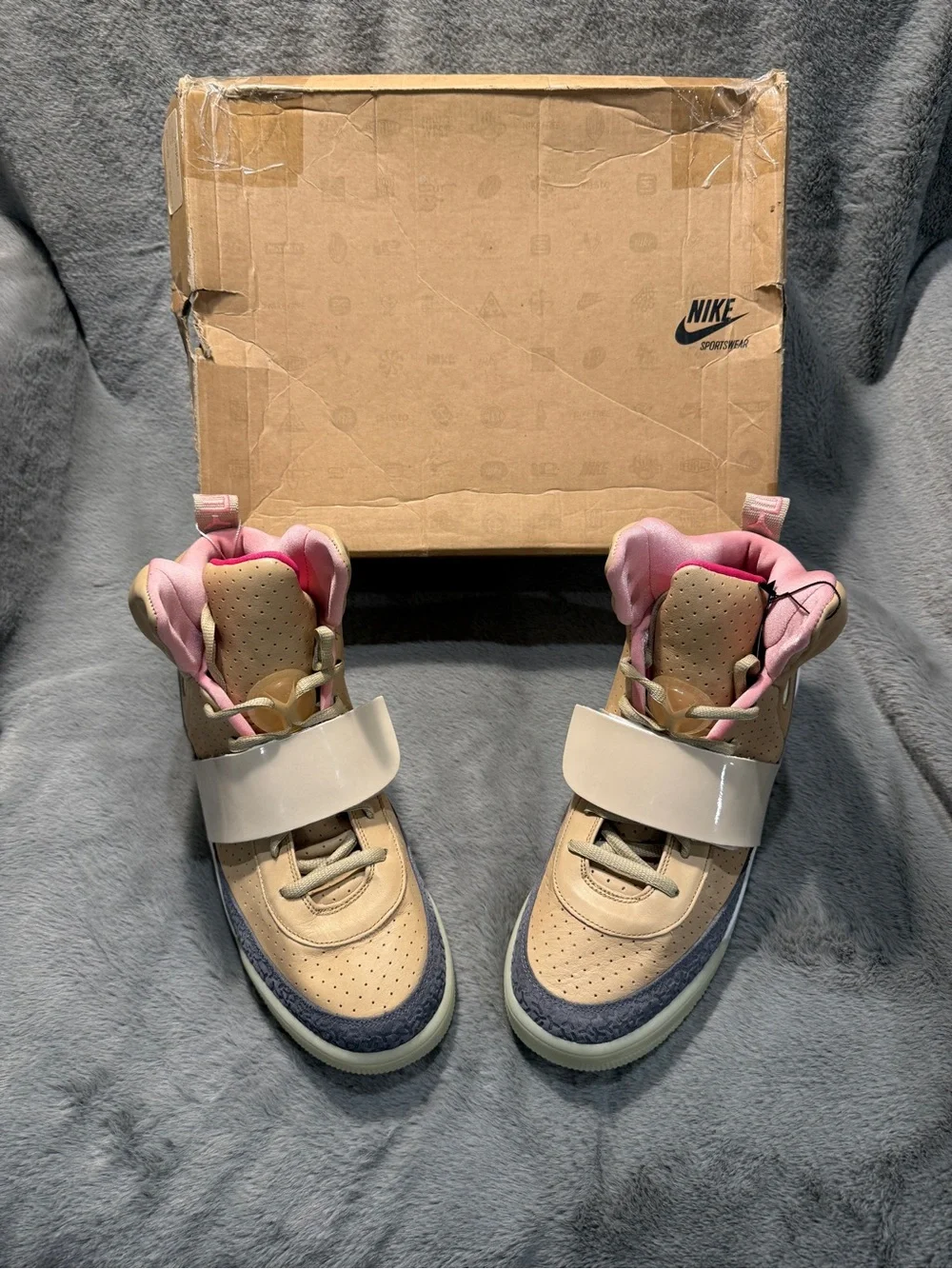 Nike Air Yeezy 1 Net Tan 2009 Size 13 DS Brand New OG ALL Firm Midsole Grail